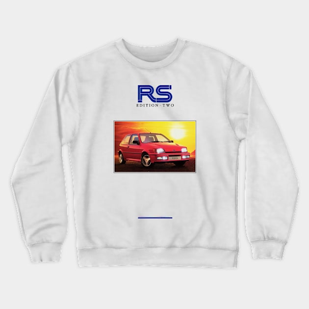 FORD FIESTA XR2 - brochure Crewneck Sweatshirt by Throwback Motors